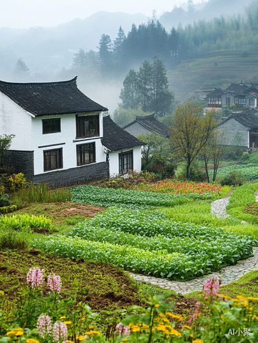 高清摄影展现童话般的山坡村野风景