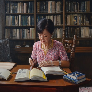 在书房专心学习的时光
