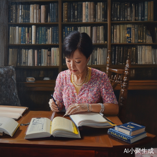 在书房专心学习的时光