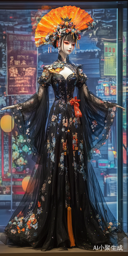国风女仆装展览梦幻战衣和流苏丝袜的现代艺术体验