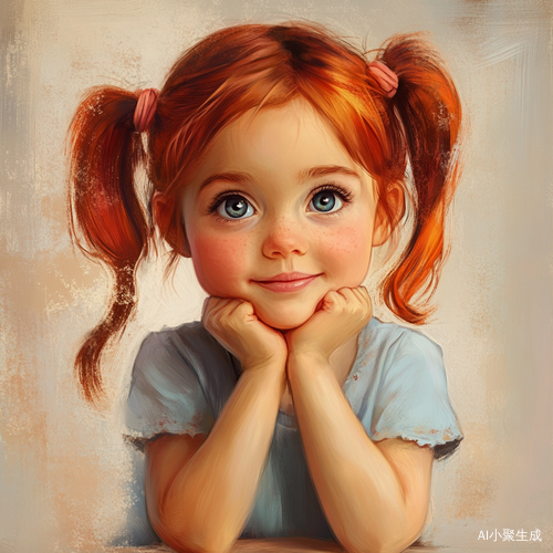可爱的小女孩的快乐世界