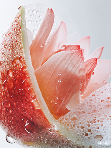 Minimalist Watermelon and Lotus in Macro Photography by William Fang