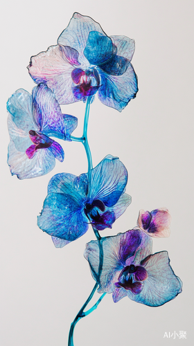 Surreal Macro Photography of Glass Orchid Flowers with Translucent Colors