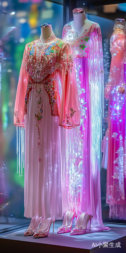 梦幻汉服设计与现代展览的完美结合