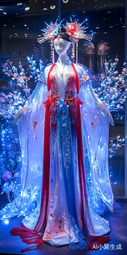梦幻水晶高跟鞋与汉服交融的精致优雅展览