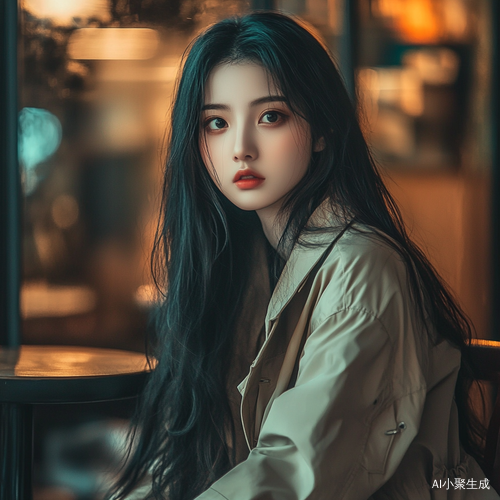 咖啡馆中性感中国女性的落寞之美