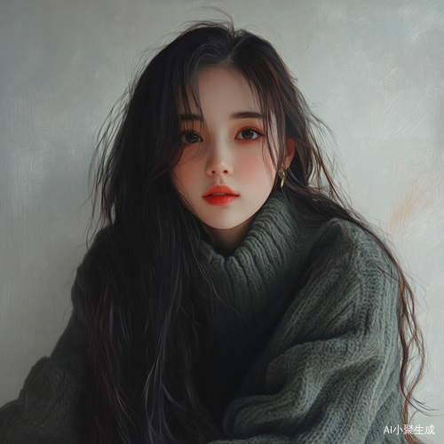 中国女性静坐远望的优雅与性感