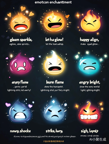 Designing Emoticon Enchantment Anime Style Emoji Package