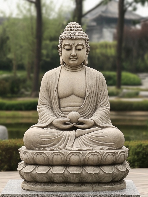 By designing an image of Buddha meditating, we can imagine a Buddha with a tranquil temperament and compassionate face. His posture is a typical meditation posture, symbolizing inner peace and wisdom. The following is a description of the image of Buddha and the English mantra designed for it.Buddha image design: meditation of Buddha (Meditating Buddha)Appearance description:Posture: the Buddha meditates in the standard lotus posture, with his legs crossed, his back straight, his hands on his knees and palm