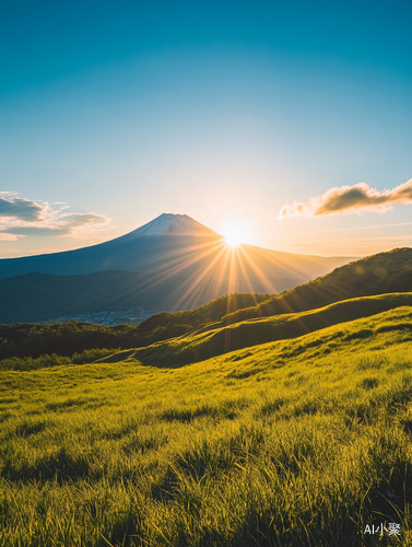 富士山日出美景高分辨率摄影