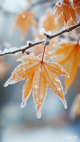 Chinese Solar Terms Frost and Maple Leaf in Ultra HD