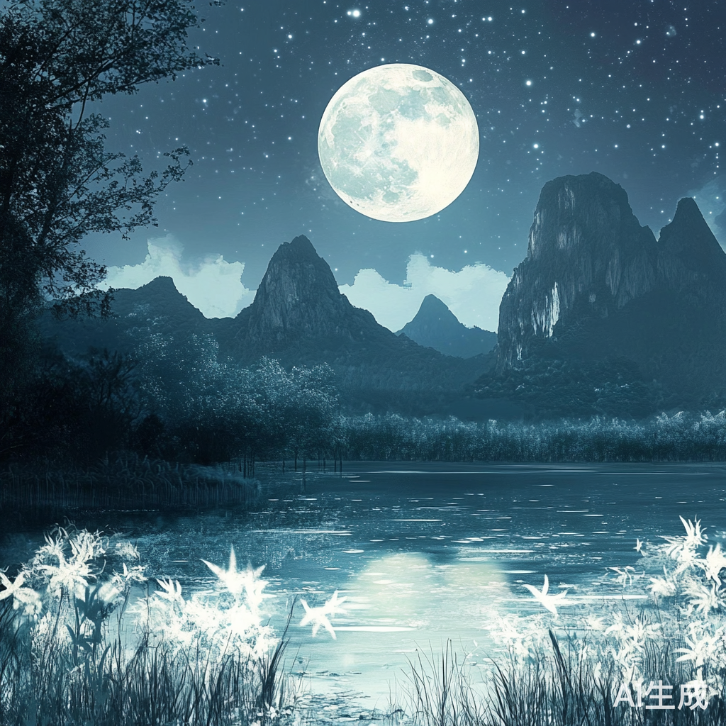 迷人月色下的宁静与美好