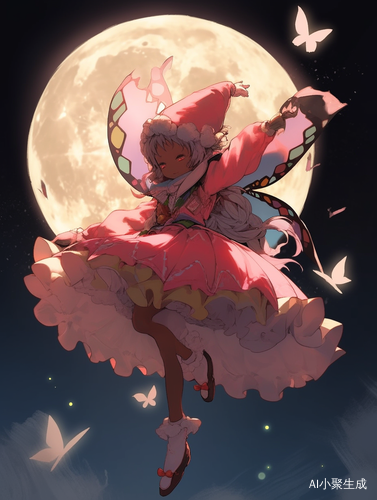 古装仙子夜奔月亮