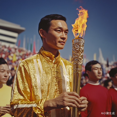举着奥运会火炬的人