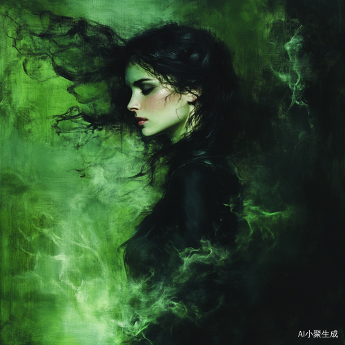 奇幻异能主题的暗绿色小说封面玛莎森林
