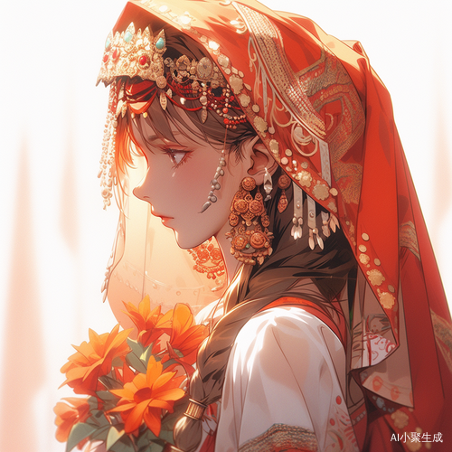 古风嫁衣女孩的唯美瞬间