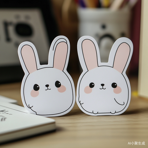 Korean Rabbit Daily Schedule Stickers in Cute Plush Art Style