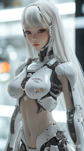炫光白色机甲妖姬超高清16k画质完美身材曲线
