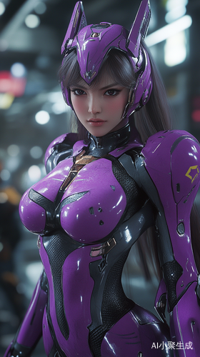 炫光紫色机甲妖姬完美身材16k超高清画质
