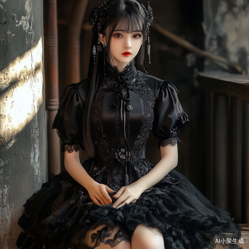 旗袍黑丝女仆形象展现
