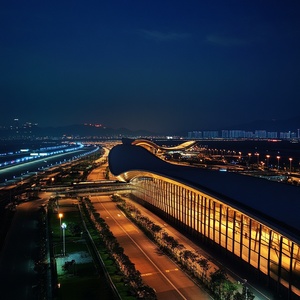 深圳宝安机场夜景美丽迷人