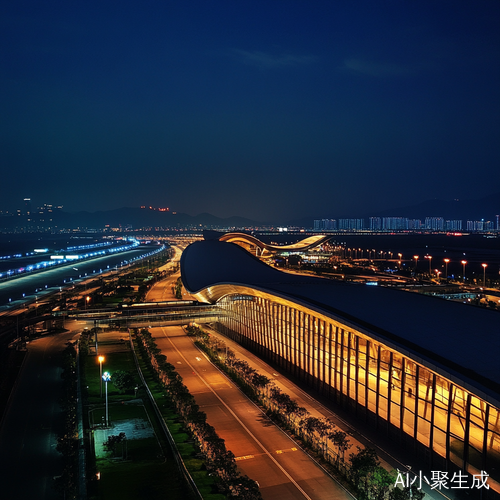 深圳宝安机场夜景美丽迷人