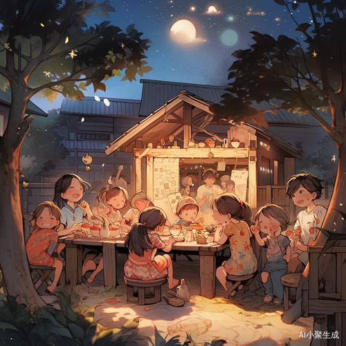 漫画家门口的夜晚与80后邻里欢声笑语