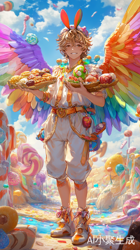 梦幻糖果世界中的零食代言天使