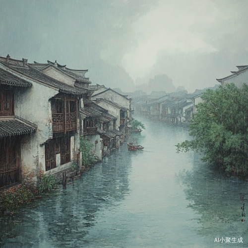 江南烟雨迷人景致