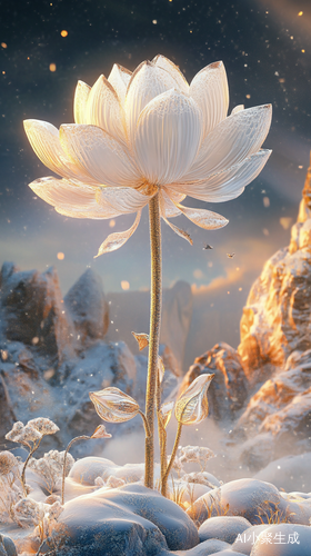 圣洁雪莲花的3D立体展示