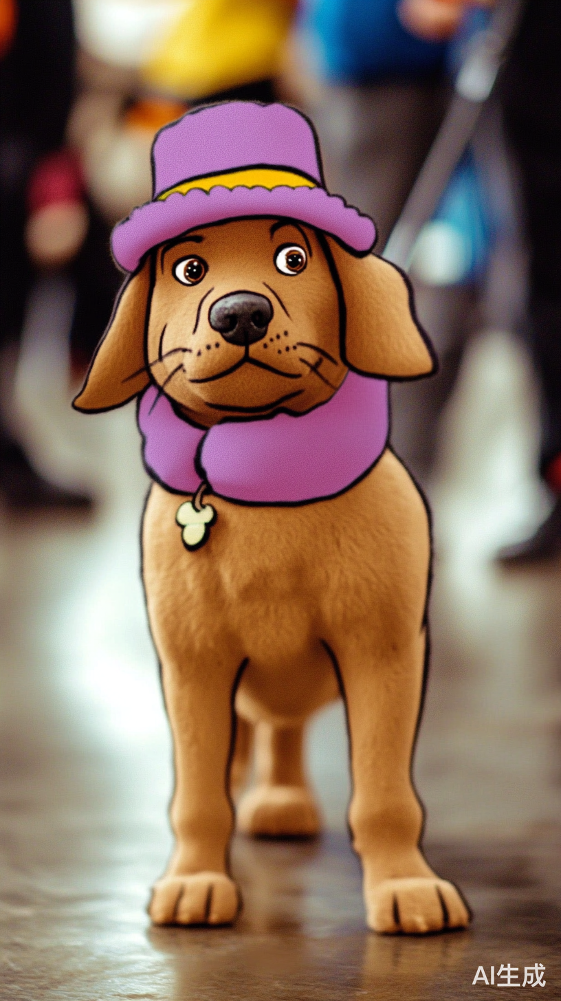 狗狗在宠物秀场的滑稽走秀