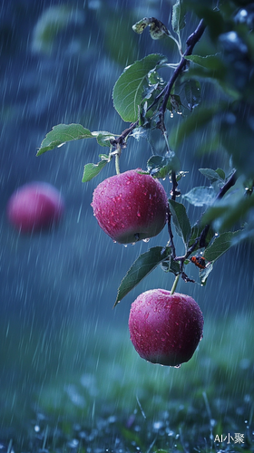 秋夜雨中自然声音的空灵与宁静