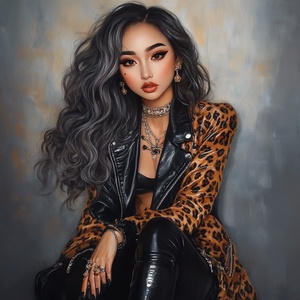 性感妖媚的新疆姑娘万圣妆全身照