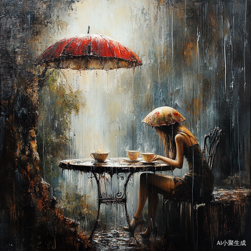 品茶赏雨的宁静时光