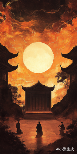 中式戏剧舞台与废墟剪影的千年美学插图