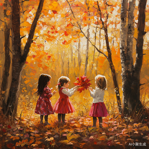 儿童秋天的色彩绘画活动