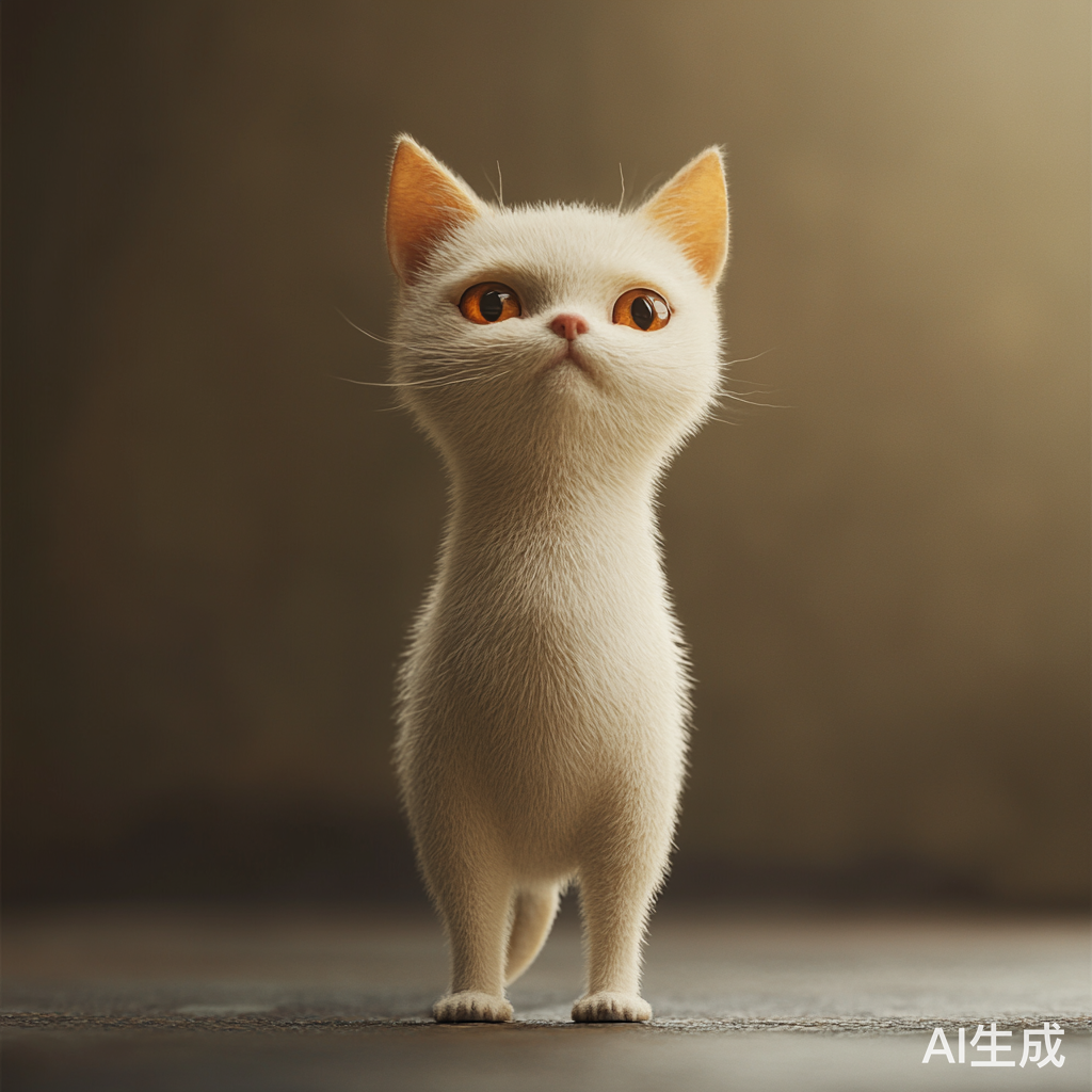 一只奇特的站立行走猫