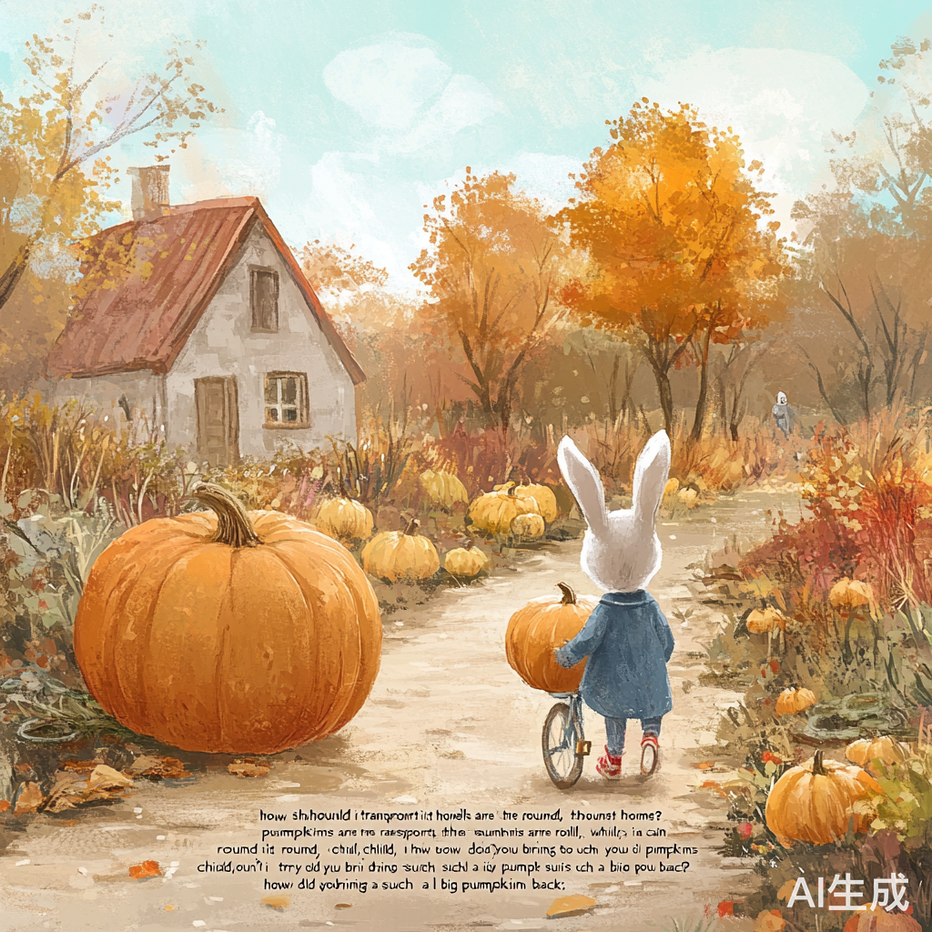 小兔巧妙运南瓜回家展示机智与勇气