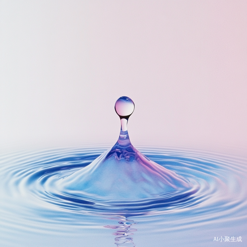 梦幻水滴微缩摄影的极简水彩艺术