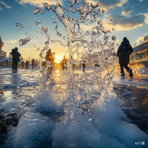 哈尔滨雪地泼水成冰的奇妙现象