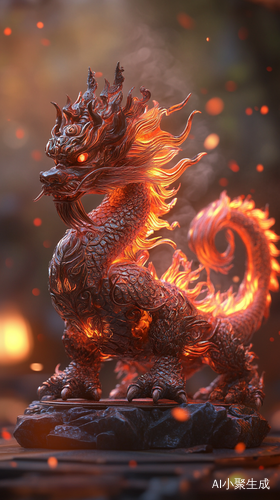 中国瑞兽火麒麟的缓缓走来