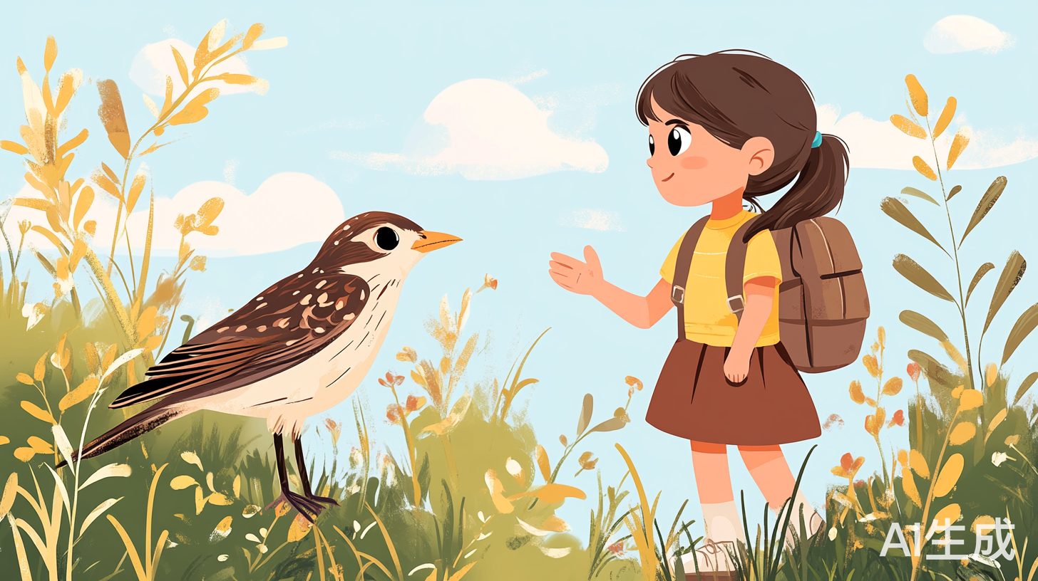 小女孩与侦查小鸟的对话