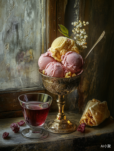 Chinese New Year Ice Cream with Wine in Romantic Kimoicore Style