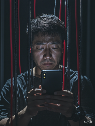 Asian Man Struggles Under Oppressive Weight of Cell Phone