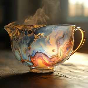 艺术感光亮茶杯设计