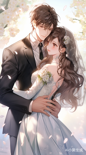 月光下优雅情侣浪漫婚纱照