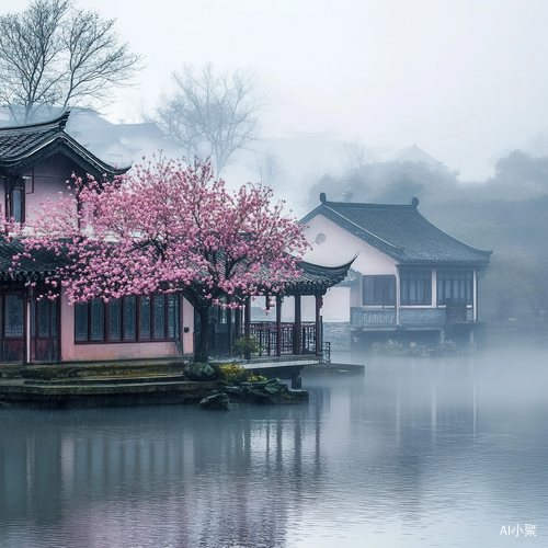 风景摄影，江南水乡，烟雨蒙蒙”