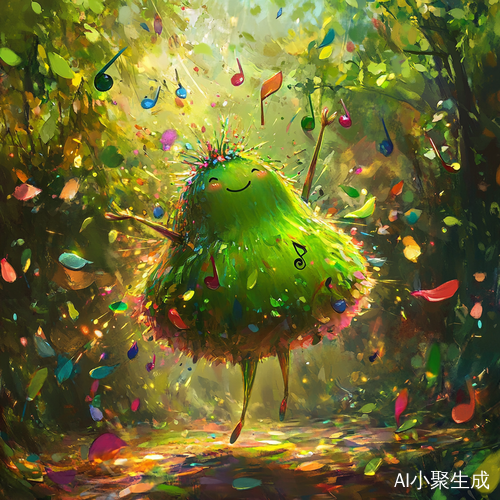 舞动的猕猴桃在梦幻花园中绽放光彩