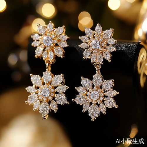 华丽耳饰如星空璀璨展现优雅魅力