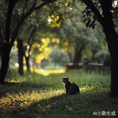 公园迷路的小猫咪探险